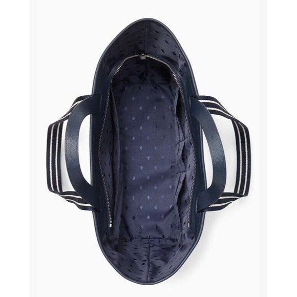 Kate Spade Large Tote Denim Leather Blue Bag NWT New - Picture 4 of 8
